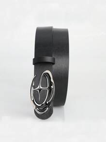 1pc Punk Style Fashion Personalized Star Buckle Belt For Men And Women, Street Casual, Daily, General, Jeans Belt Suitable For Holiday Party Accessories