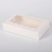 Cajas de regalo con ventana transparente, 5 piezas/10 piezas/20 piezas en stock, cajas rectangulares blancas con ventana transparente para bodas, fiestas, San Valentín, cumpleaños, reuniones familiares - Blanco - Ver 4