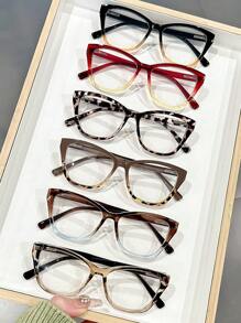 Women's Fashion Eyeglasses, Transparent Lenses, Unisex For Everyday Wear, Suitable For Selfies, Parties And Gatherings With Friends