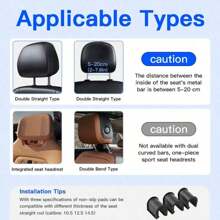 YITUMU Memory Foam Car Neck Pillow For Drivers - Adjustable U-Shaped Headrest With Cervical Support, Comfortable Side Sleeping Pillow For Long Distance Driving, Car Seat Accessories