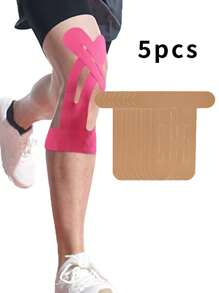10 pezzi di nastro sportivo per ginocchia pre-tagliato, nastro sportivo ad alta elasticità, per recupero muscolare e stabilità articolare, aderenza salda, accessorio sportivo, adatto per corsa estiva, escursionismo, ciclismo, supporto per ginocchia e allenamento muscolare