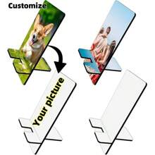 حامل الهاتف/اللوحي المخصص بطريقة الطباعة الفرعية، يمكن تحميل صور أليفة جميلة، مشاهد، صور العائلة، تصميمات إبداعية، ليكون ديكور على المكتب، هدية مفكرة للعائلة والأصدقاء والشركاء، تذكارية للتخرج وصور الزفاف