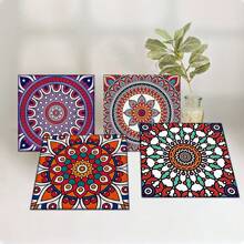 16 Peças Adesivos de Parede com Imitação Vintage de Azulejos Cerâmicos, Autoadesivo para Sala de Estar, Cozinha, Banheiro, Decoração de Escada, Brilho Removível, Decoração de Ambiente Personalizada para Decoração Doméstica