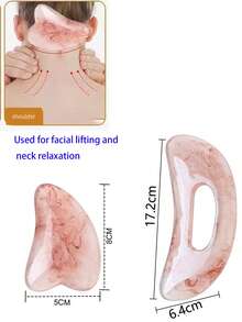 1块ABS材质刮痧板，适用于背部和面部，手动可重复使用，放松肌肉，缓解肌肉疲劳 - 水疗皮肤肌肉按摩器，身体刮痧工具，面部刮痧工具，深层组织按摩工具套装，放松颈肩，新月形刮痧板，刮痧，淋巴引流，消除橘皮组织，背部刮痧板，学校，返校，旅行，旅行必备，居家必备，水疗，按摩工具，按摩，按摩器，水疗