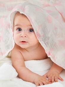 GLLQUEN BABY 6 Pack Receiving Blanket Boy, Cotton Muslin Swaddle Blankets Girl Newborn Squares Breathable & Soft Thin Baby Blankets Cloths Double Absorbent Infant Swaddling Wrap, Oeko-Tex Certificated