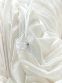 CNZB-1pc Solid Color White Duvet Cover Without Filler, Modern Soft Comfortable Bedspread Cover For Bedroom - White - View 5