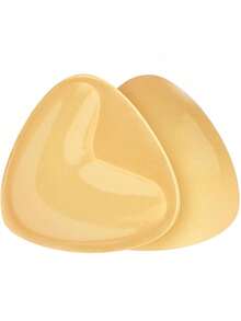 2 Pcs Of Double Sided Self-Adhesive Bra Pads, Chest Pads Adhesive Pads, Reusable Padding Pads, Bra Bikini Invisible Thickened Chest Pads Waterproof For Swimming - Apricot - View 14