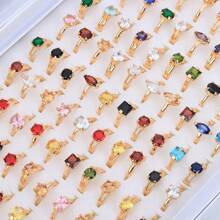 10pcs/Pack Luxury Zirconia Inlaid Zinc Alloy Women's Ring Set, Elegant Multi-Style Mixed Fashion Rings For Party, Wedding, Daily Wear, Fashion Jewelry, Best Gift, Random Delivery