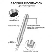 500mAh Electric Micro-Needle Beauty Pen L1 With 10 Replaceable Needle Heads