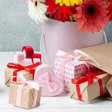 1/3/6 Rolls Solid Color Satin Ribbon For Mother's Day, Weddings, Gift Wrapping, Holiday And Daily Gift Packaging, DIY Flower Wreath Decoration - Ribbon - View 5