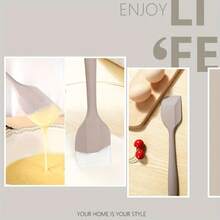 2pcs Silicone Spoon Set, Soft, Heat-Resistant, Design Non-Stick, For Mixing, Spreading Jam, Baking And Cooking - Multicolor - View 8