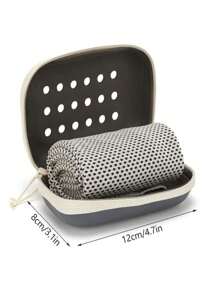 1 pieza Toalla de enfriamiento de secado rápido, toalla suave y transpirable para absorción de frío para deportes, gimnasio, yoga con caja de almacenamiento, apta para golf