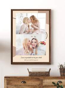 1 Pc, Optional Frame, Customizable High-Quality Printing And Painting, Customizable Photos, Wall Art Posters, Home Decoration, Mother's Day Gift, A Unique Gift For/Family/Boyfriend/Girlfriend/Husband/Wife, Very Suitable For Birthdays, Anniversaries, Weddings
