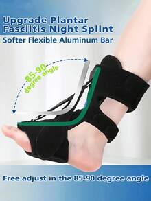1/2pcs Adjustable Night Splint, Suitable For Plantar Fasciitis And Dropped Foot - Elastic Support Comfortable Fit, One Size Fits Most Gym Accessories