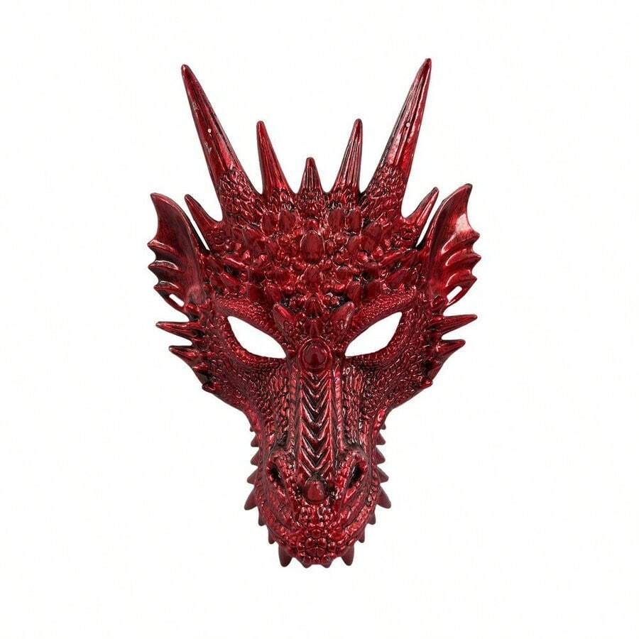 1pc Animal Halloween Party Masquerade Mask, Qilin Mask, Dragon Head Mask, Family Gathering Theme Mask, Cartoon Animation Movie Mask, Versatile - Kirin Dragon Mask - View 1