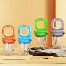 Baby Fruit Bite Toy Cute Dinosaur Shape Vegetable Bite Bag Colorful Infant Pacifier Bag Fruit & Vegetable Bag Complementary Food Feeder Pacifier Mesh Bag Fruit Feeding Bite Toy Silicone Mesh Bag Baby Feeding Tableware Sealed Bag Silicone Infant & Baby Bite Toy
