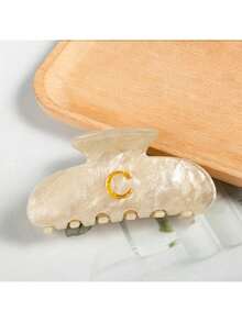 1 chiếc kẹp tóc chữ cái tiếng Anh màu vàng ánh kim lấp lánh bằng acrylic, kẹp tóc chữ cái, phụ kiện tóc, quà tặng kẹp tóc, kẹp hàm, kẹp tóc, kẹp càng cua, phụ kiện tóc mùa thu đông cho nữ, thích hợp cho trang phục đi nghỉ mát, mùa hè, đi biển. - Nhiều màu - Xem 3