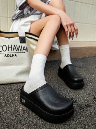 W 1 双女士厚底拖鞋，防水、轻便、防滑、厚底