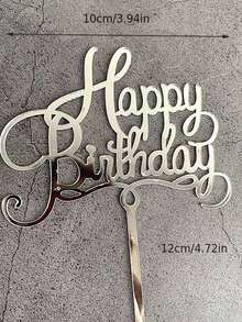 1/3/5pcs Acrylic Cake Topper - New Creative Birthday Cake Decoration - For Birthday Parties - Perfect Gift For Birthday Celebrations - Gold - View 5