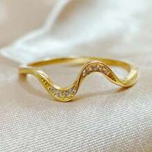 1pc Minimalist Wave Design Ring, Suitable For Daily Wear, Gifts, And Thanksgiving - Ideal For Love, Friendship, Birthday, Christmas And Anniversary Gifts