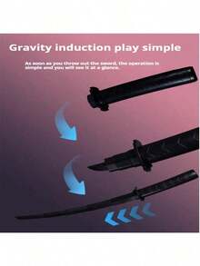 3D Gravity Expandable Samurai Sword Swing Blade Long Sword Outdoor Cool Stress Relief Model Toy Spiral Retractable Foldable Sword Model Prop - Holiday Gift - Birthday Gift For Men - Exquisite Gift - Multicolor - View 3