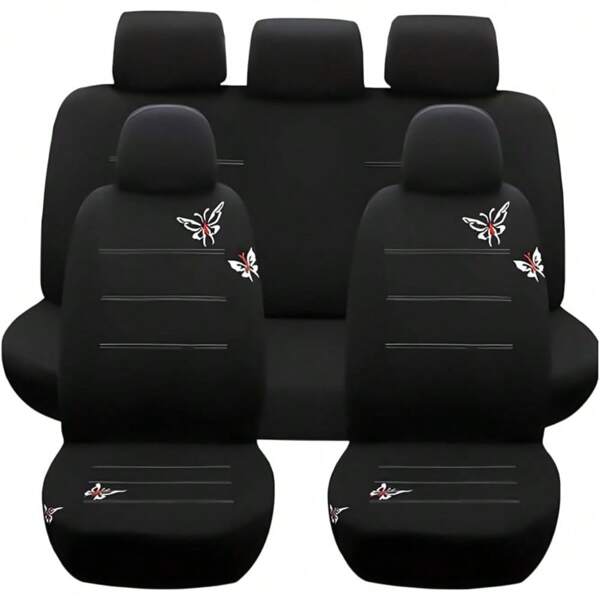 Universali coprisedili auto a motivo farfalla, set completo di protezioni per sedili auto, accessori adatti alla maggior parte dei veicoli