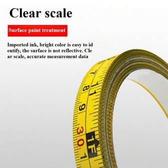 [Épais et durable + haute précision] Mètre ruban de 3 mètres, 5 m et de 1 m, 2 m avec échelle double pouces/métrique, outils pour le travail du bois, les électriciens, coque en caoutchouc anti-chute + adhésif résistant, pour établi, table de sciage, table à dessin. Kit de mesure portable.