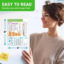 1pc Kitchen Conversion Magnets, Convenient For Cooking And Baking With Accurate Metric Conversion Cheat Sheet, Professional Chef And Home Cook Cooking Temperature Guide - Multicolor - View 9