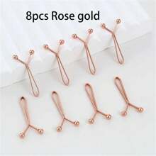 4pcs Invisible Waist Cincher Metal Clips - Adjustable, Fashion Accessory For Jeans And Apparel, U-Shape Scarf Clips To Prevent Wardrobe Malfunction, Easy To Use, Comfortable, Multipurpose - Shirt Sleeve Fastener, T-Shirt Hem Fixer, Non-Damaging, Reusable, Suitable For Casual, Commute, Date, Travel, School