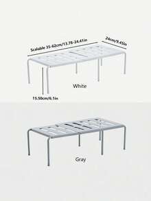 1 件 ABS 节省空间搁板 – 可扩展收纳架，适用于鞋柜、橱柜、厨房和浴室 - 彩色 - 查看 10