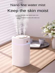 1. A 600 Ml Portable Ultrasonic Humidifier With 3 Spray Nozzles For Vehicles, Can Add Essential Oils (Requires Purchase), 7-Color Night Lights, Silent Operation, Automatically Shuts Off When Water Is Low, Suitable For Bedrooms And Hotels, Travel, Vehicles, Yoga And Self-Relaxation, Valentine's Day Gift, Christmas Gift