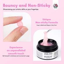 SAVILAND Solid Gel Builder: 6 Colors 3D Nail Gel No-Sticky Hand Nail Extension Sculpting Gels For Nails Art For Carving DIY At Home For Beginners - 1 Set - 查看 3