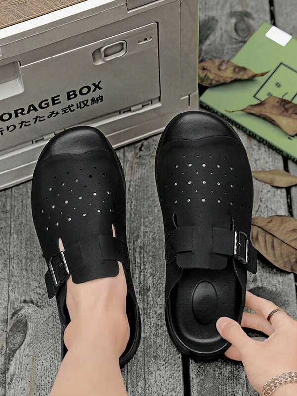 Sandalias de verano para hombres informales, livianas, transpirables, de alta elasticidad, resistentes al desgaste, con suela gruesa y de fácil colocación para uso en exteriores