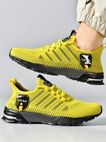 Plus Size Men's Casual Breathable Sports Running Shoes, Outdoor Fashion Solid Color Lightweight Training Sneakers