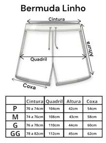 Kit 3 Premium Linen Shorts Bermuda Mauricinho Men's Casual Basic Comfortable Leather Label Detail