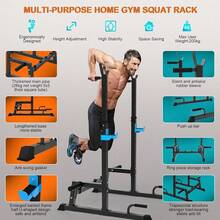 2025 Hottt New Arrivals-Squat Rack Multi-Function Barbell Rack Height Adjustable Dip Stand Home Gym Weight Lifting Bench Prs Dip Station Push  Portable Strength Training Dumbbell Rack-Parent - Bildfarbe - View 6