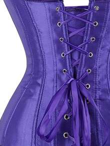 Women's Tight Bandage Bustier Crop Top, Backless Strapless Tube Top Summer - Dark Purple - View 4