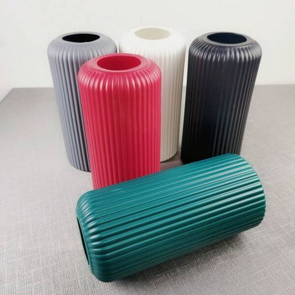 1/2/3pcs Plastic Roman Column Vase, Lightweight Luxury Vase, Suitable For Home Decor, Restaurant Decoration, Wedding Decoration Room Decor Flower Vase Glass Vase