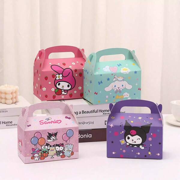 Sanrio Sanrio 10pcs/20pcs Yugui Dog Handheld Box With Gift Box Cake Baking Food Candy Packaging Box Snacks Wedding Candy Box Party Gift Packaging Box(Random Style Shipping /Need To Assemble By Oneself)