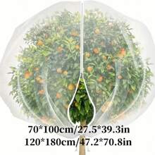 Bolsas protectoras de red para frutas, adecuadas para árboles frutales para proteger manzanas y arbustos de arándanos de pájaros, plagas y ciervos, con cremallera y cordón