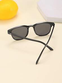 1 PC Boys Girls 12-16Y Acrylic Casual Bohemian Square Fashion Eyewear For Holiday Outing, Perfect Holiday Gift - Black - View 3
