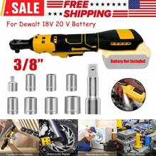 Cordless Ratchet Wrench 3/8", Electric Ratchet Wrench Compatible With DEWALT 20V MAX Battery, 45Ft-Lbs 320RPM With Variable Speed, 3/8" To 1/4" Sealed Head Ratchet, Bare Tool Only Tools