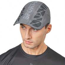 1 pieza Nuevo gorra tipo deportiva con letra SPORT para hombre, transpirable, alta protección solar, bloquea efectivamente los rayos UV, diseño ajustable, cómodo y fácil de usar, gorra de malla de secado rápido con protección solar para exteriores