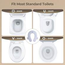 1pc Children's New White Portable Plastic Foldable Toilet Seat Cover, Infant/Toddler Toilet Training Seat, Fits Various Toilet Types, Travel Use