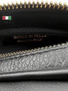 Woman Genuine Leathear Bag - Navy Blue - View 4