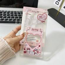 Sanrio Love Melody Card Holder Phone Case/Lanyard Phone Case/Wallet Phone Case/Pink Phone Case Compatible With Galaxy S25, Galaxy S24 Ultra, Galaxy S24 FE, Galaxy S25 Ultra, Galaxy A36, Galaxy A56, Galaxy S23 Ultra, Spark GO 2024, POP8, Spark 20C, Spark 20, Pova 6, Pova 6 PRO 5G, POP9 4G, Spark GO1, Spark GO 2025, Shockproof, Can Hold Student Card, Credit Card, ID Card