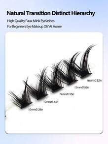 Asiteo 100 Stück D-Curl Einzelwimpern, gemischte Länge, weich, flauschig und leicht, falsche Wimpern, DIY Wimpernbüschel, für tägliches Make-up Verlängerung, Wimpernbüschel, Einzelwimpern, Wimpern, Falsche Wimpern