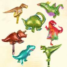 6 piezas Globos de lámina con temática de dinosaurio, para fiesta de cumpleaños, decoraciones de fiestas temáticas, globos de dinosaurios