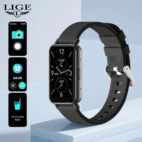 LIGE LIGE New Women's Smart Bracelet 123+ Sports Mode, Weather Forecast, Photo Timing, Multiple Custom Dials, Sports Records, Fashionable Multi-Function Sports Bracelet