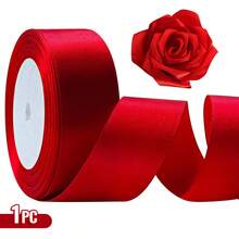 1/3/6 Rolls Solid Color Satin Ribbon For Mother's Day, Weddings, Gift Wrapping, Holiday And Daily Gift Packaging, DIY Flower Wreath Decoration - Ribbon - View 10